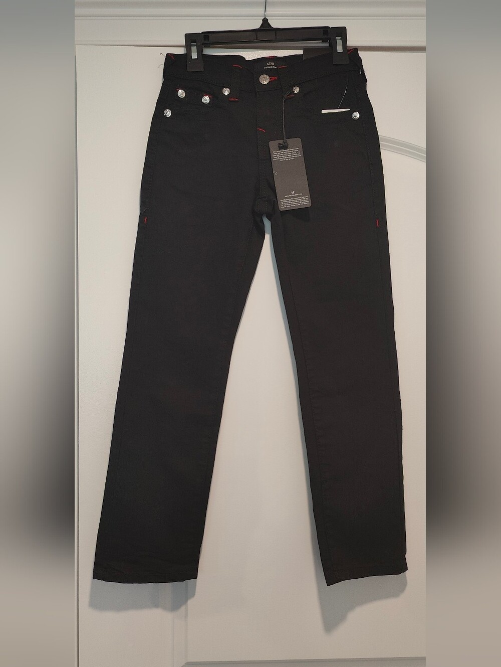 Men's Black True Religion Geno Slim Straight Jeans